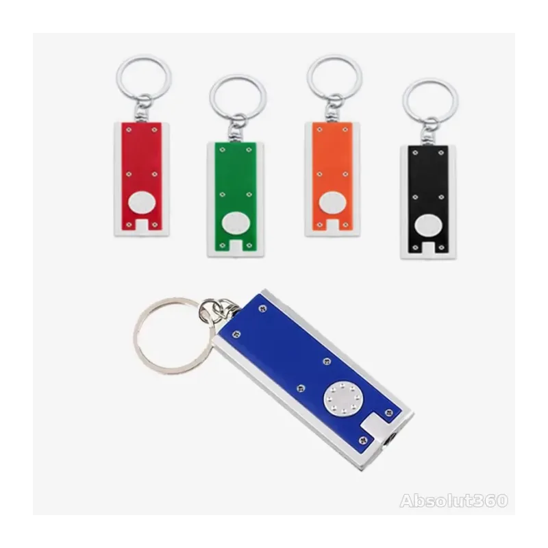 Llavero metálico rectangular con caja personalizado