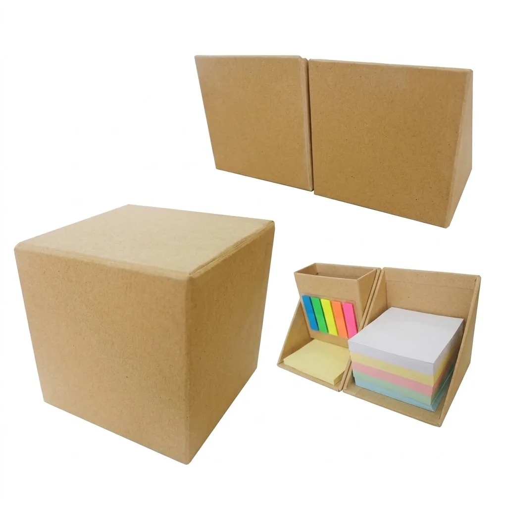 Cubo Ecológico con Post-it Personalizado para Empresas