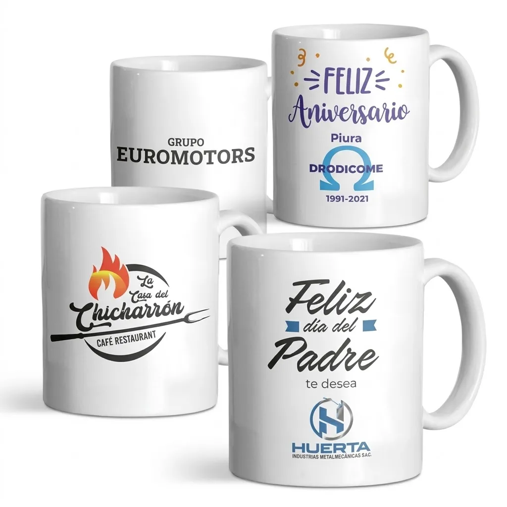Taza Clásica de Cerámica Personalizada de 11 oz | Publicitaria