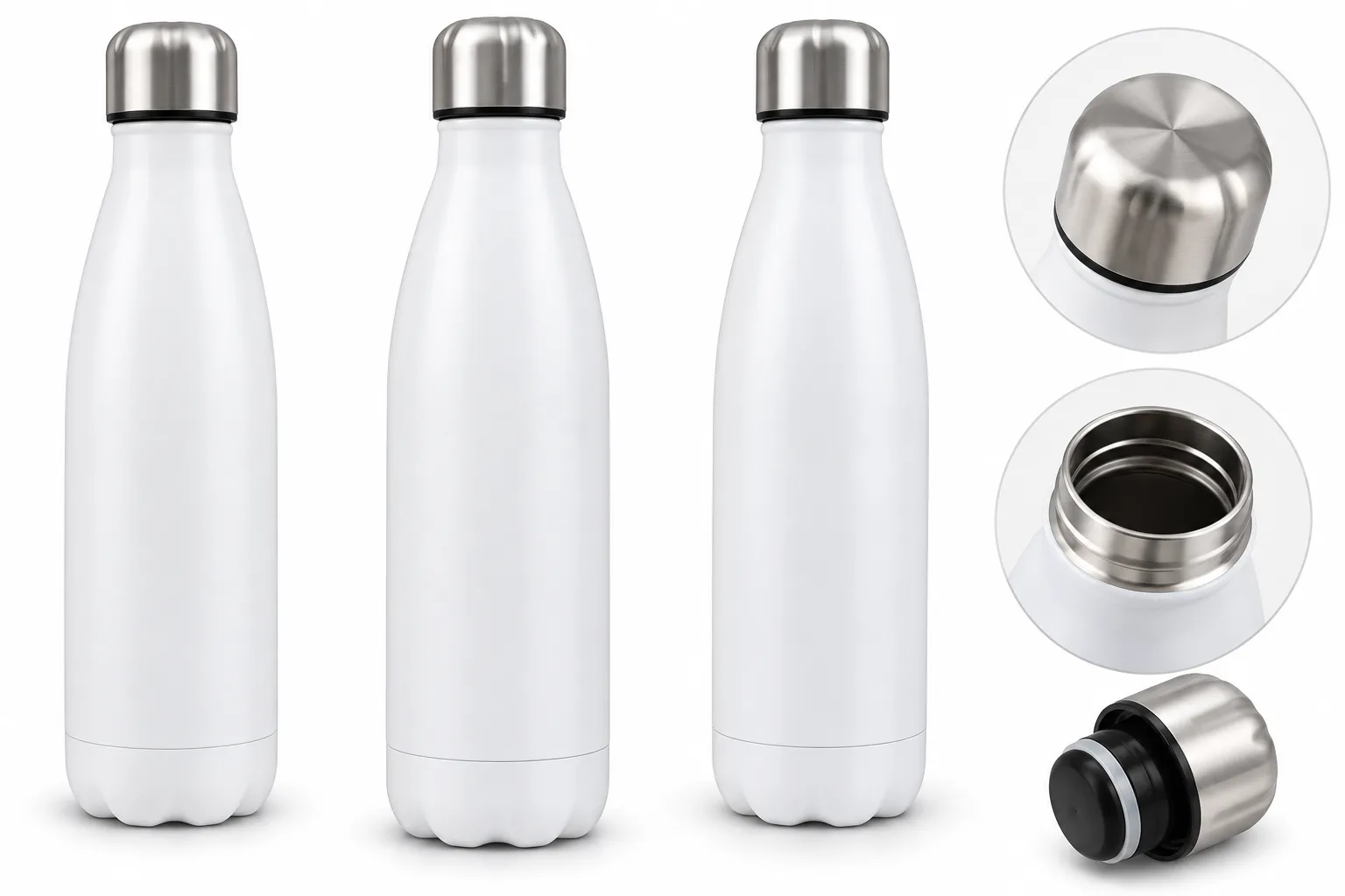 Tomatodo Metálico Blanco de 750 ml Publicitario | Absolut360