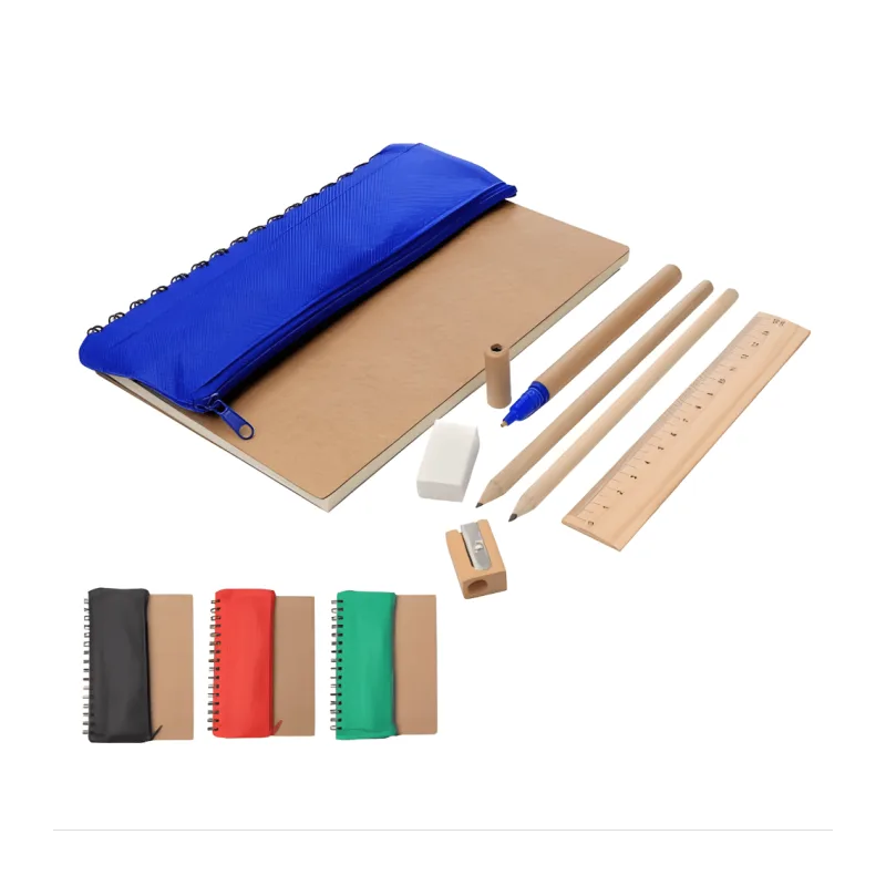 Libretas Publicitarias con Lapicero, Lápiz, Regla y Borrador x100 | Kit Corporativo Promocional