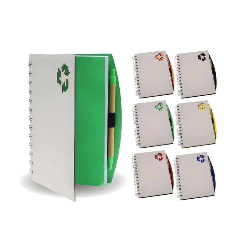 Libretas Publicitarias con Lapicero Ecológico Modelo 1 x100 | Libretas Corporativas Ecológicas