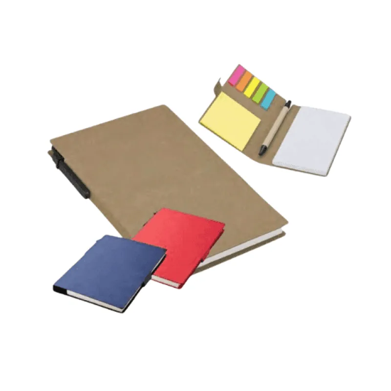 Libretas Publicitarias Anilladas con Lapicero Ecológico Modelo 3 x100 | Libretas Corporativas Ecofriendly