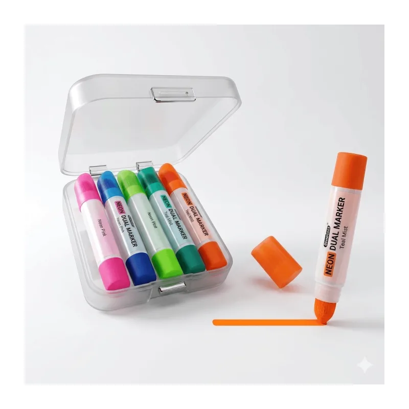Envase con Resaltadores de 5 Colores Personalizado x100 | Merchandising Corporativo Publicitario