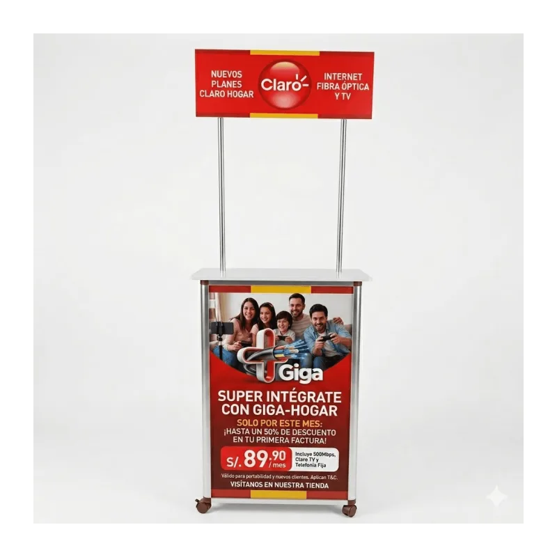 Módulo MDF Publicitario Clásico Personalizado | Stand Corporativo para Ferias y Activaciones