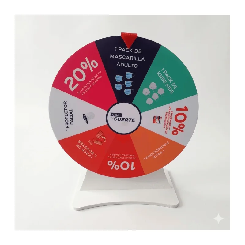 Ruleta de Mesa Modelo 1 Personalizada | Juego Publicitario para Eventos y Activaciones